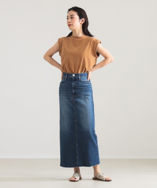 Demi-Luxe BEAMS(デミルクス ビームス)の「MAISON CORNICHON / スリーブレス Tシャツ(Tシャツ/カットソー・レディース・オフホワイト/ブラウン系その他4/ブラック・ONE SIZE)」の5枚目の写真