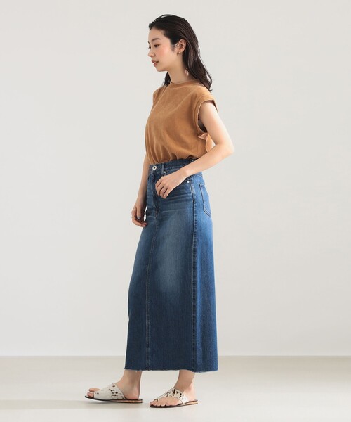 Demi-Luxe BEAMS(デミルクス ビームス)の「MAISON CORNICHON / スリーブレス Tシャツ(Tシャツ/カットソー・レディース・オフホワイト/ブラウン系その他4/ブラック・ONE SIZE)」の6枚目の写真