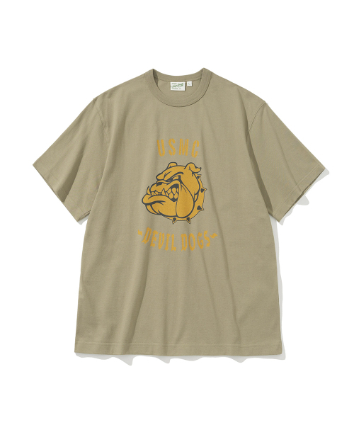 UNIFORM BRIDGE(ユニフォームブリッジ)の「devil dogs s/s tee khakish beige(Tシャツ/カットソー・メンズ・その他・SMALL/MEDIUM/LARGE/X-LARGE)」の1枚目の写真