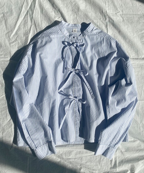 フィグロンドン　fig L London リボンシャツ ribbon shirt（シャツ/ブラウス）｜fig London（フィグロンドン）の