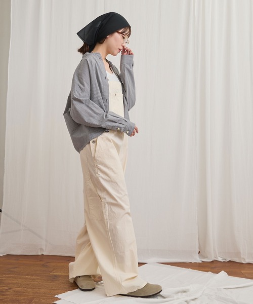 fig Ｌondon（フィグロンドン）の「ribbon shirt（シャツ/ブラウス・レディース・チェック/ストライプ/ピンク/ホワイト・FREE）」の21枚目の写真