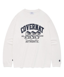 COVERNAT | ボーダーコリー トリオ ロングスリーブ ホワイト(Tシャツ/カットソー)