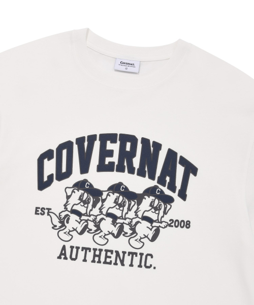 COVERNAT（カバーナット）の「ボーダーコリー トリオ ロングスリーブ ホワイト（Tシャツ/カットソー・レディース・その他・LARGE/X-LARGE/MEDIUM）」の3枚目の写真