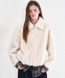 Fano Studios（ファノ ストゥディオズ）の「フロントジップ フェイクファージャケット FD25W207【Fano Studios】【2025AW】（その他アウター・レディース）」