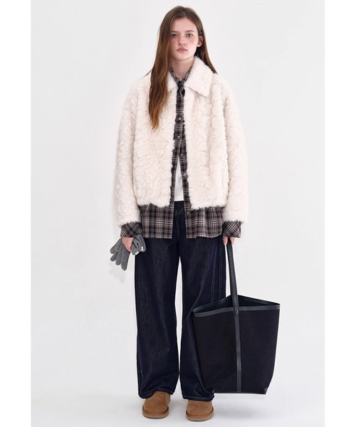 フロントジップ フェイクファージャケット FD25W207【Fano Studios