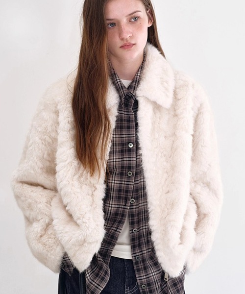 フロントジップ フェイクファージャケット FD25W207【Fano Studios