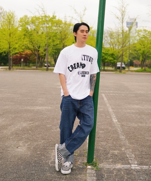 CREAM SODA LAB(クリームソーダラボ)の「1984クリエイティブ半袖Tシャツホワイトブラック(Tシャツ/カットソー・メンズ・その他・X-LARGE/XX-LARGE/MEDIUM/LARGE)」の5枚目の写真