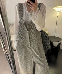 deux amour（ドゥーザムール）の「タック使いツィードオールインワン（つなぎ/オールインワン・レディース）」