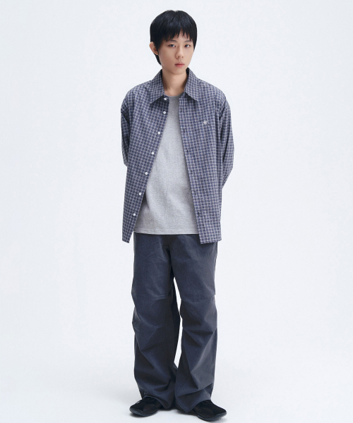 SLOW RECORD HOUSE(スローレコードハウス)の「ブリーズチェックシャツ_ブルー(シャツ/ブラウス・レディース・その他・SMALL/MEDIUM/LARGE)」の8枚目の写真