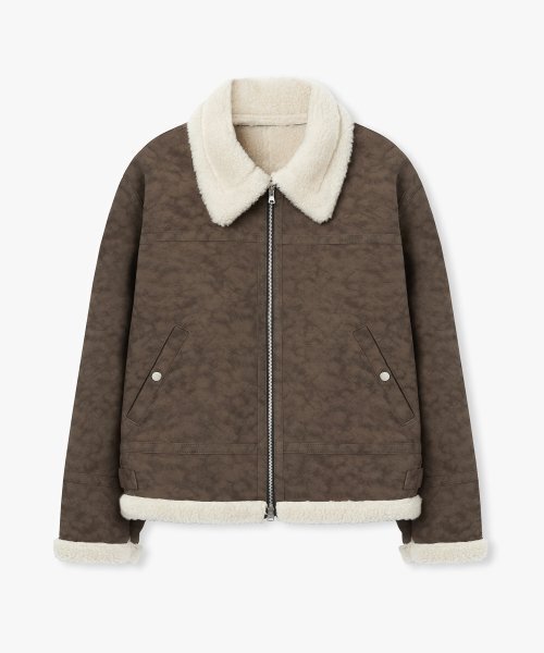 FABREGAT(ファブレガ)の「ヴィンテージスクラッチクロップムートン(ダークブラウン)(ムートンコート・メンズ・その他・2/3)」の1枚目の写真