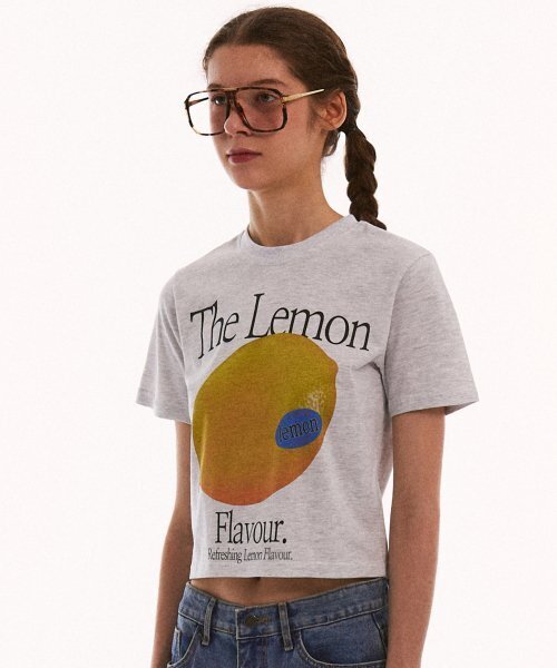 MATCHGLOBE(マッチグローブ)の「ザレモンフレーバークロップT(メランジ)(Tシャツ/カットソー・レディース・その他・FREE)」の4枚目の写真