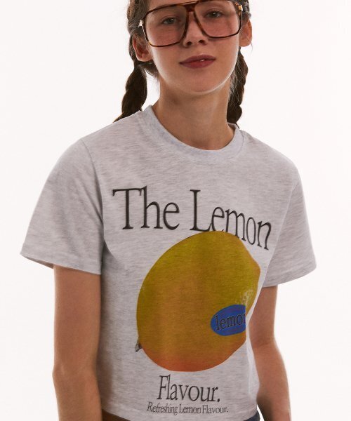MATCHGLOBE（マッチグローブ）の「ザレモンフレーバークロップT（メランジ）（Tシャツ/カットソー・レディース・その他・FREE）」の5枚目の写真