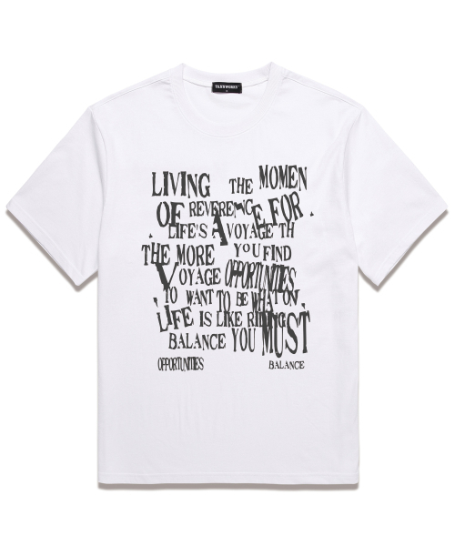 VANNWORKS(バンワークス)の「BALANCE TYPO オーバーサイズ 半袖Tシャツ (VS0109) ホワイト(Tシャツ/カットソー・レディース・その他・X-LARGE/XX-LARGE/SMALL/MEDIUM/LARGE)」の1枚目の写真