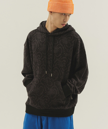 CAMEL WORK（キャメルワーク）の「ペイズリー ニットフード（チャコール）（ニット/セーター）」