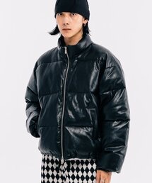 VASTIC（バスティック）の「セミオーバーレザーダウンジャケット_ブラック（ダウンジャケット/コート）」