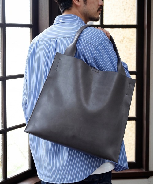 MAISON CLUB(メゾンクラブ)の「【MAISON CLUB】one handle bag ワンハンドルトートバッグ(トートバッグ・メンズ・ブラック/ブラウン/グレー・FREE)」の2枚目の写真
