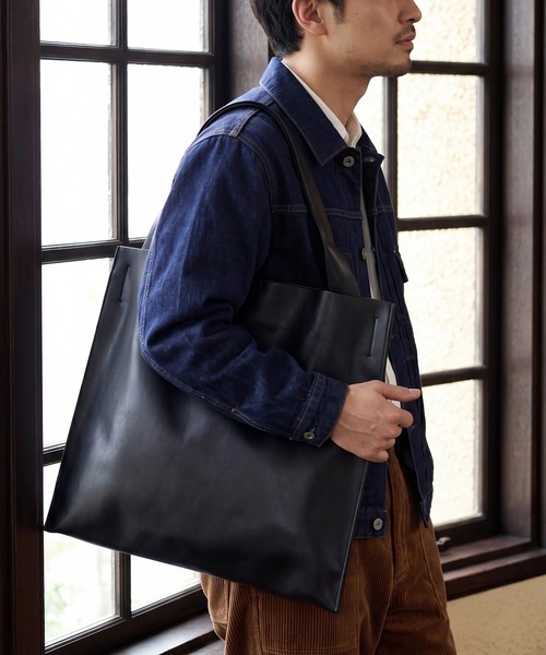 MAISON CLUB(メゾンクラブ)の「【MAISON CLUB】one handle bag ワンハンドルトートバッグ(トートバッグ・メンズ・ブラック/ブラウン/グレー・FREE)」の1枚目の写真