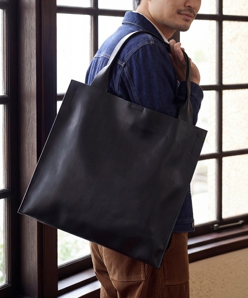 MAISON CLUB(メゾンクラブ)の「【MAISON CLUB】one handle bag ワンハンドルトートバッグ(トートバッグ・メンズ・ブラック/ブラウン/グレー・FREE)」の5枚目の写真
