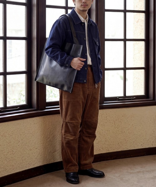 MAISON CLUB(メゾンクラブ)の「【MAISON CLUB】one handle bag ワンハンドルトートバッグ(トートバッグ・メンズ・ブラック/ブラウン/グレー・FREE)」の6枚目の写真