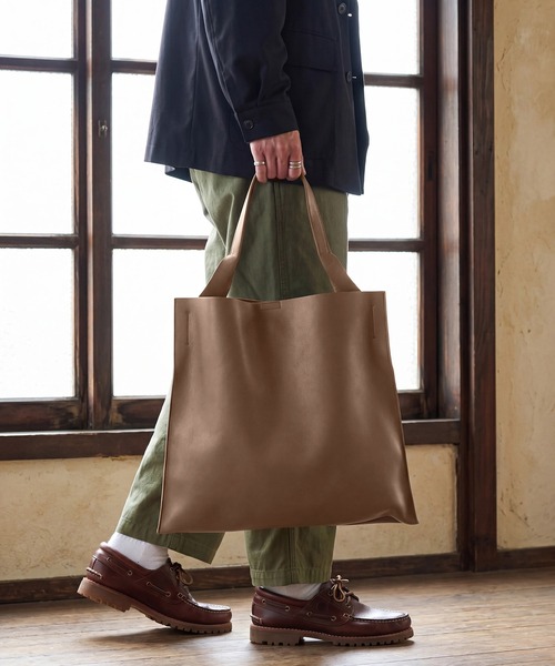 MAISON CLUB(メゾンクラブ)の「【MAISON CLUB】one handle bag ワンハンドルトートバッグ(トートバッグ・メンズ・ブラック/ブラウン/グレー・FREE)」の14枚目の写真