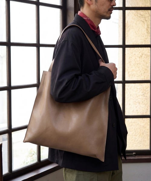 MAISON CLUB(メゾンクラブ)の「【MAISON CLUB】one handle bag ワンハンドルトートバッグ(トートバッグ・メンズ・ブラック/ブラウン/グレー・FREE)」の12枚目の写真