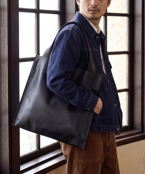 MAISON CLUB(メゾンクラブ)の「【MAISON CLUB】one handle bag ワンハンドルトートバッグ(トートバッグ・メンズ・ブラック/ブラウン/グレー・FREE)」の4枚目の写真