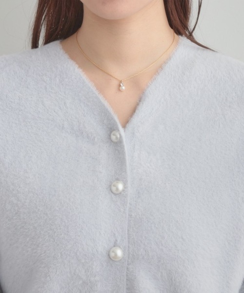 couture brooch(クチュールブローチ)の「【前後2WAY】Springフェザーカーデトップス(カーディガン/ボレロ・レディース・ブラウン系その他/サックスブルー/オフホワイト/パープル・36/38/42)」の17枚目の写真