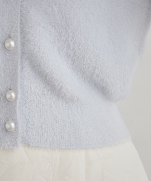 couture brooch(クチュールブローチ)の「【前後2WAY】Springフェザーカーデトップス(カーディガン/ボレロ・レディース・ブラウン系その他/サックスブルー/オフホワイト/パープル・36/38/42)」の19枚目の写真