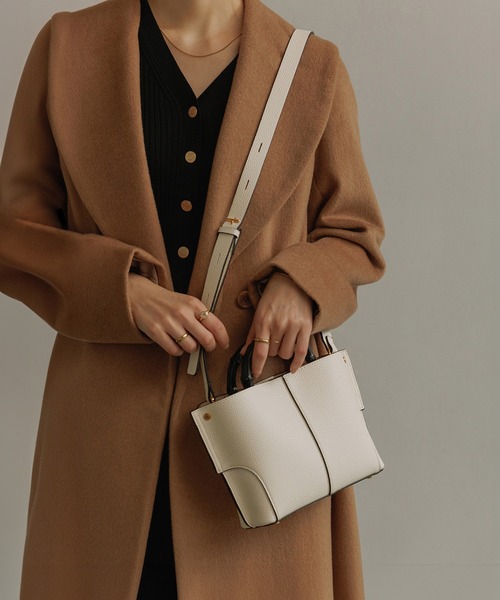 ROPE'（ロペ）の「【E'POR】BAMBOO BAG Mini/超軽量・26SS（ハンドバッグ・レディース・オフホワイト/ベージュ系その他2/ブラック系その他2・FREE）」の2枚目の写真