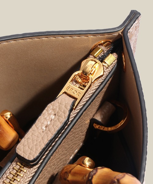 ROPE'（ロペ）の「【E'POR】BAMBOO BAG Mini/超軽量・26SS（ハンドバッグ・レディース・オフホワイト/ベージュ系その他2/ブラック系その他2・FREE）」の11枚目の写真