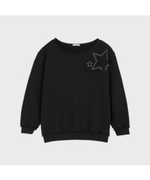 Star Off-shoulder Sweatshirt (Black)
