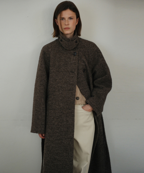 UNNOUT（アナウト）の「ALPACA VINTAGE ROBE COAT BROWN（チェスターコート・レディース・その他・MEDIUM/SMALL）」の4枚目の写真