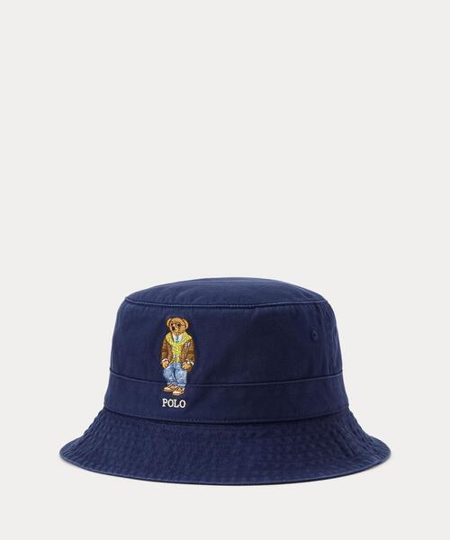 POLO RALPH LAUREN(ポロ ラルフ ローレン)の「Polo ベア ツイル バケット ハット(ハット・メンズ・ネイビー系1・L/XL/S/M)」の1枚目の写真