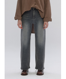 BUTTON UP（ボタンアップ）の「ベーシックウォッシュドスパンストレートデニム（デニムパンツ）」