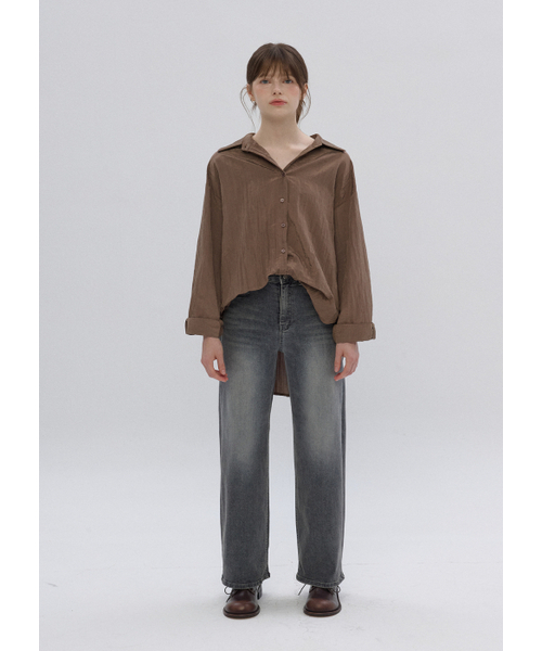 BUTTON UP(ボタンアップ)の「ベーシックウォッシュドスパンストレートデニム(デニムパンツ・レディース・その他・SMALL/MEDIUM/LARGE)」の2枚目の写真
