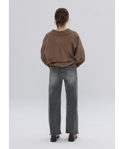 BUTTON UP(ボタンアップ)の「ベーシックウォッシュドスパンストレートデニム(デニムパンツ・レディース・その他・SMALL/MEDIUM/LARGE)」の6枚目の写真