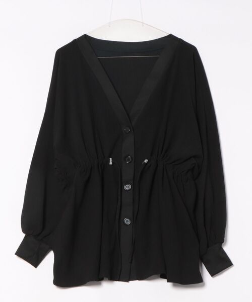 INTERPLANET(インタープラネット)の「ドルマンドロストシャツ(シャツ/ブラウス・レディース・オフホワイト/ブラック・FREE)」の21枚目の写真