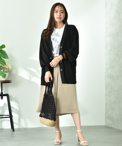 INTERPLANET(インタープラネット)の「ドルマンドロストシャツ(シャツ/ブラウス・レディース・オフホワイト/ブラック・FREE)」の13枚目の写真