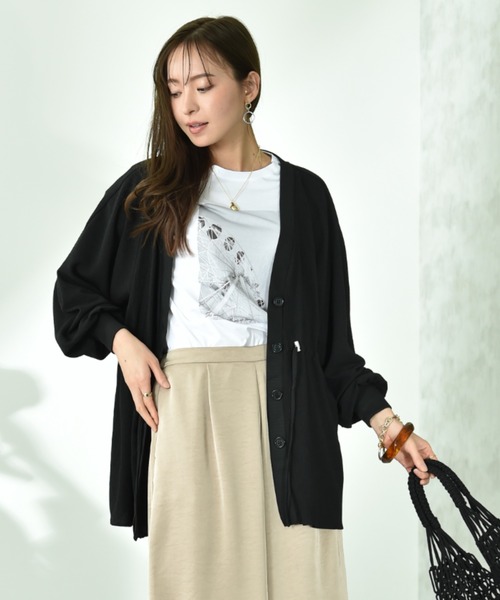 INTERPLANET(インタープラネット)の「ドルマンドロストシャツ(シャツ/ブラウス・レディース・オフホワイト/ブラック・FREE)」の12枚目の写真