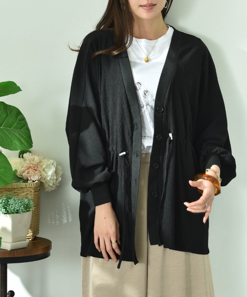 INTERPLANET(インタープラネット)の「ドルマンドロストシャツ(シャツ/ブラウス・レディース・オフホワイト/ブラック・FREE)」の18枚目の写真