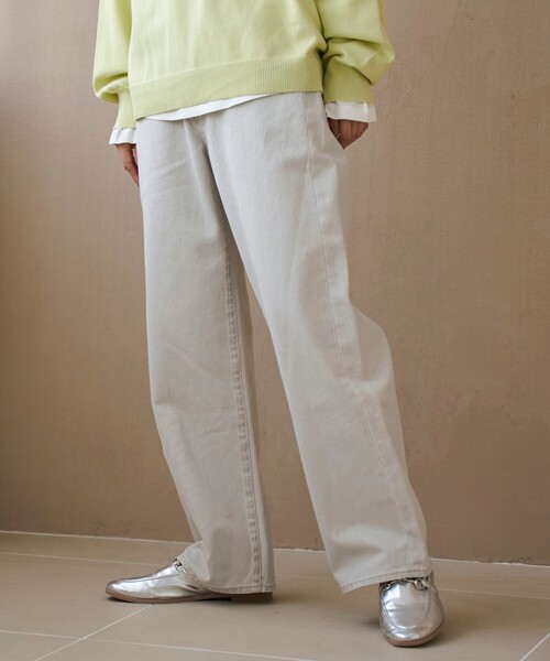 coen（コーエン）の「【スプリングカラー】ストレートカラーデニムパンツ（デニムパンツ・レディース・ブラウン/ライトピンク/ナチュラル・L/M/S）」の7枚目の写真