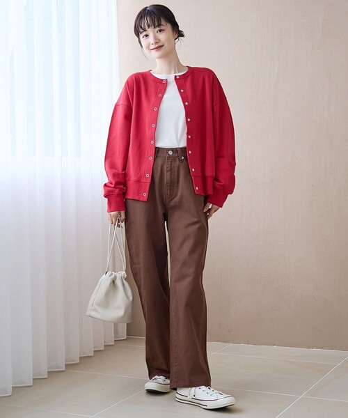 coen（コーエン）の「【スプリングカラー】ストレートカラーデニムパンツ（デニムパンツ・レディース・ブラウン/ライトピンク/ナチュラル・L/M/S）」の9枚目の写真