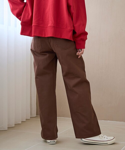 coen（コーエン）の「【スプリングカラー】ストレートカラーデニムパンツ（デニムパンツ・レディース・ブラウン/ライトピンク/ナチュラル・L/M/S）」の14枚目の写真