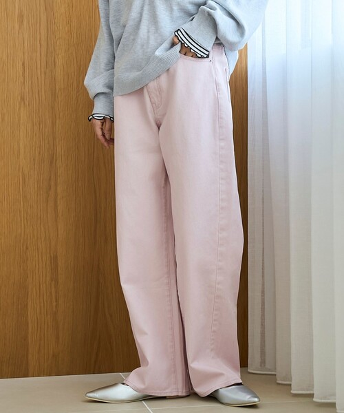coen（コーエン）の「【スプリングカラー】ストレートカラーデニムパンツ（デニムパンツ・レディース・ブラウン/ライトピンク/ナチュラル・L/M/S）」の16枚目の写真