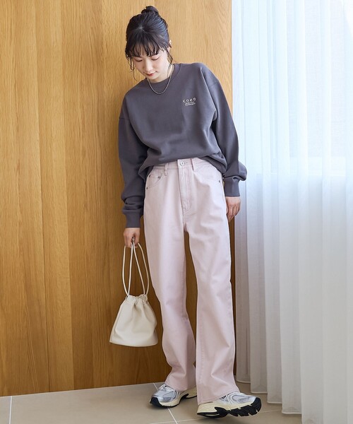 coen（コーエン）の「【スプリングカラー】ストレートカラーデニムパンツ（デニムパンツ・レディース・ブラウン/ライトピンク/ナチュラル・L/M/S）」の18枚目の写真