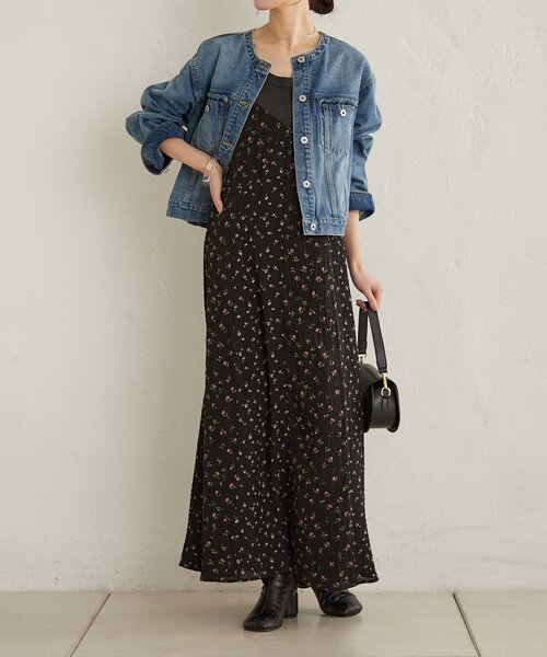 Omekashi（オメカシ）の「ブローチ付きダメージデニムGジャン（デニムジャケット・レディース・ブルー/オフホワイト・FREE）」の21枚目の写真