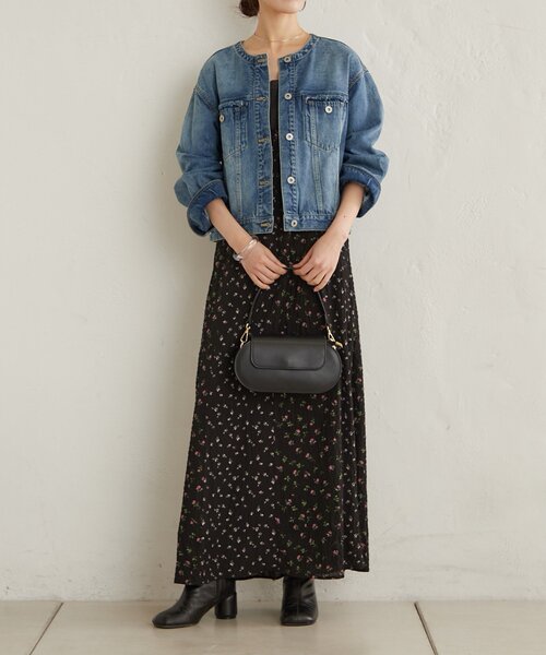 Omekashi（オメカシ）の「ブローチ付きダメージデニムGジャン（デニムジャケット・レディース・ブルー/オフホワイト・FREE）」の20枚目の写真