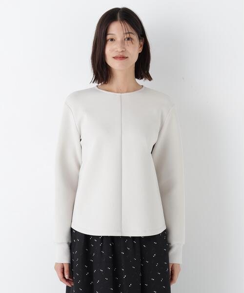 human woman（ヒューマンウーマン）の「◆ダンボールクルーネックプルオーバー（Tシャツ/カットソー・レディース・ベージュ系その他2/ネイビー・MEDIUM）」の11枚目の写真