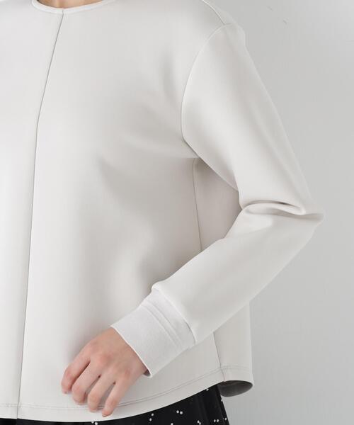 human woman（ヒューマンウーマン）の「◆ダンボールクルーネックプルオーバー（Tシャツ/カットソー・レディース・ベージュ系その他2/ネイビー・MEDIUM）」の15枚目の写真