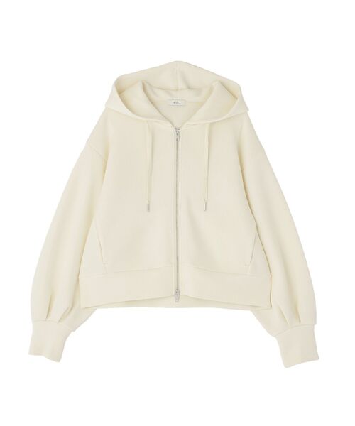 earth music&ecology（アースミュージックアンドエコロジー）の「エアもちフーディブルゾン（パーカー・レディース・杢グレー/アイボリー/ブラック・FREE）」の10枚目の写真